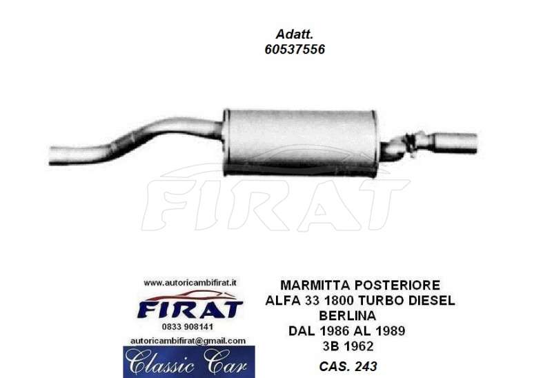 MARMITTA FIAT CROMA 2000 CHT - IE ANT. (1577)